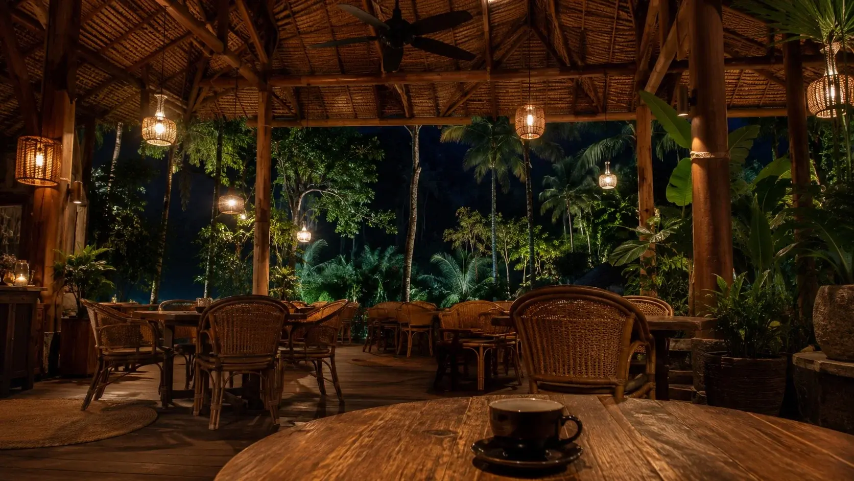 The Elephant Cafe Phuket at night